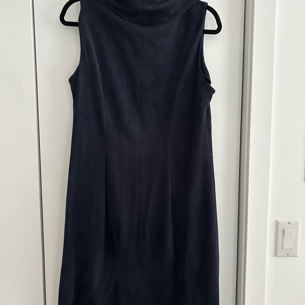 J. McLaughlin Midnight Blue Cowl Neck Midi Dress